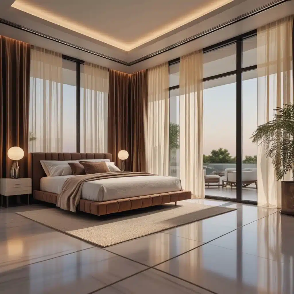 blackout curtains for modern bedroom in Dubai