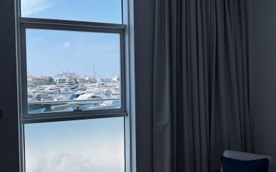 motorized curtains for living room in Dubai Marina