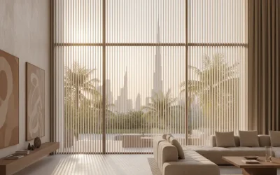 vertical blinds Dubai custom made for living room