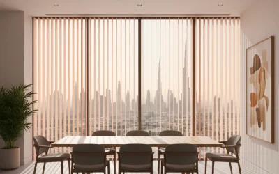 vertical blinds Dubai custom made for dining room